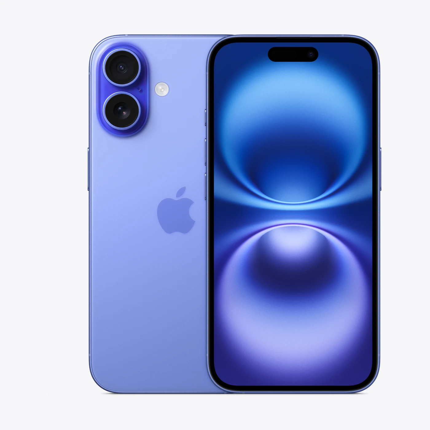 iPhone 16 en ultramar, vista trasera y frontal